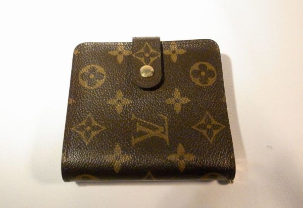 画像1: LOUIS VUITTON モノグラム 二つ折り財布　033 (1)