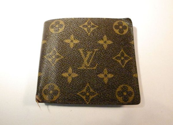 画像1: LOUIS VUITTON モノグラム 二つ折り財布　053 (1)